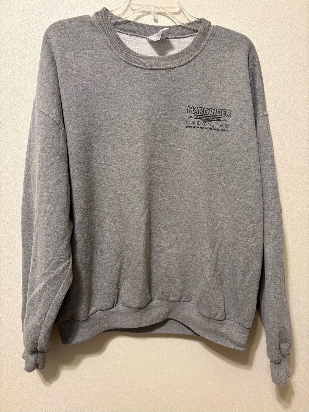 Jerzees Light Gray Crewneck Sweatshirt with Small Chest Logo